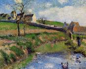 卡米耶 毕沙罗 : View of a Farm in Osny